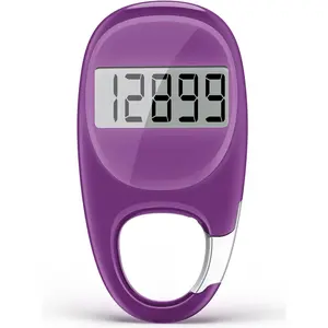 Accurate 3D Pedometer Step Tracker for Walking with Carabiner, Step Counter for Men and Seniors