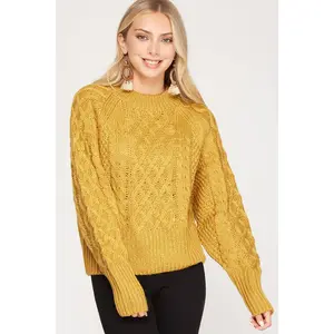 Chrissy - Mustard Knit Sweater