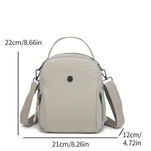 Women's Multi-Functional Large Capacity Lightweight Handbag/Shoulder Bag - Convertible Crossbody/Backpack Suitable for Travel,, - Nylon with, Zipper Closure, Minimalist, Multi-Color Options