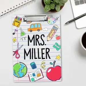 Personalized Teacher Gifts, Custom Acrylic Clipboard With Teacher Name, Elements Teacher Clipboard, Back To School Teacher Appreciation Gift
