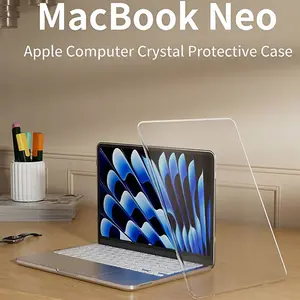 2026 New MacBook Neo 13-inch Scratch-Resistant Case, Model Neo-A3404 A18 Pro, available in four colors: Pink, Indigo, Citrus Yellow, and Crystal White, Neo Laptop Case