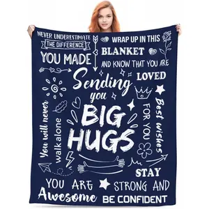 Get Well Soon Gifts for Women Men Hug Blanket Inspirational Gifts for Women Thinking of You Gifts Encouragement Healing Gifts Throw Blanket Cheer Up Gifts Cozy Flannel Blanket 40"x50"