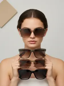 Women's Vintage Trendy Tinted Lens, Retro Casual Full Rim Trendy Styling Sunglasses for Everyday Use, Fashion Accessories for Outdoor Activities