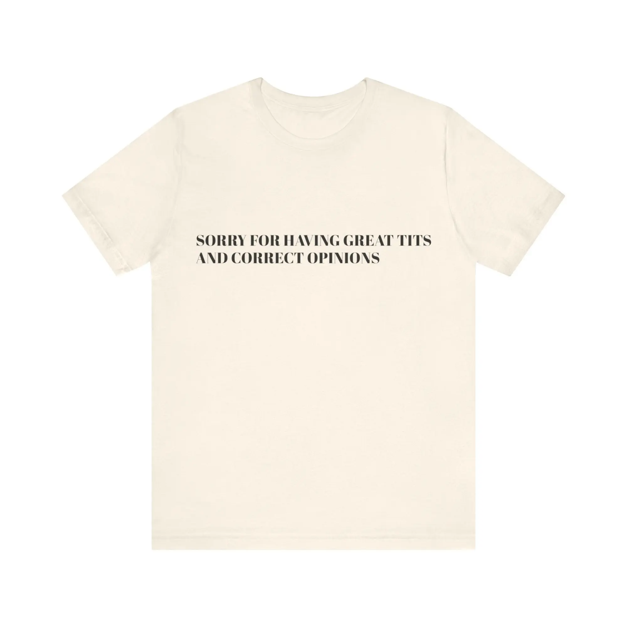 Great Tits & Correct Opinions Unisex Jersey Short Sleeve Tee