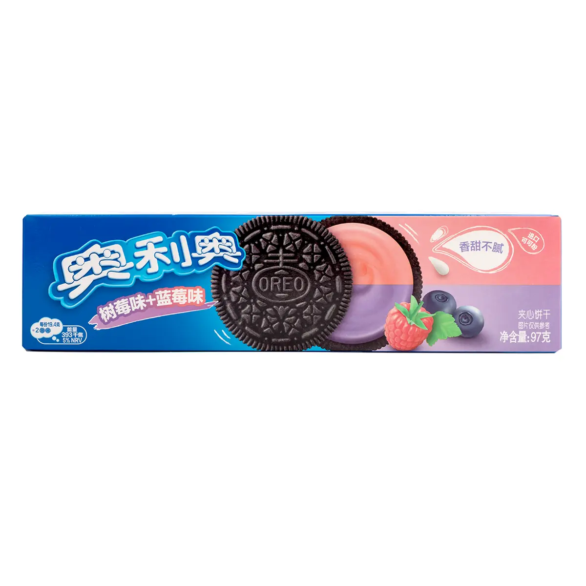 Oreo Sandwich Cookies Blueberry & Raspberry Flavor 97 g Snack Oreo Sandwich Cookies Blueberry & Raspberry Flavor 97 g Snack