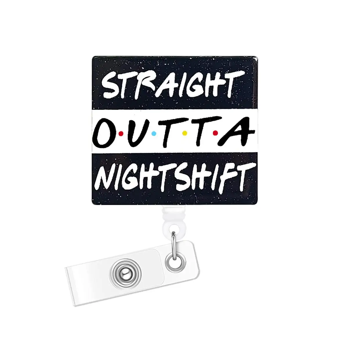 Retractable Badge Reel With Clip, Slogan Graphic Swivel ID Badge Holder Reel for Nurses, Doctors, Students, Workers and Volunteers