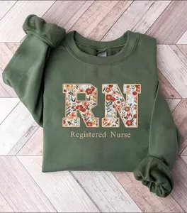 Custom Registered Nurse Sweatshirt, Personalized Cozy RN Apparel, Perfect Gift for Dedicated Nurses ,Healthcare Professionals