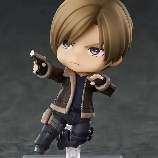 Nendoroid Q Version Resident Evil 4 Leon Articulated Interchangeable Face Anime Figure