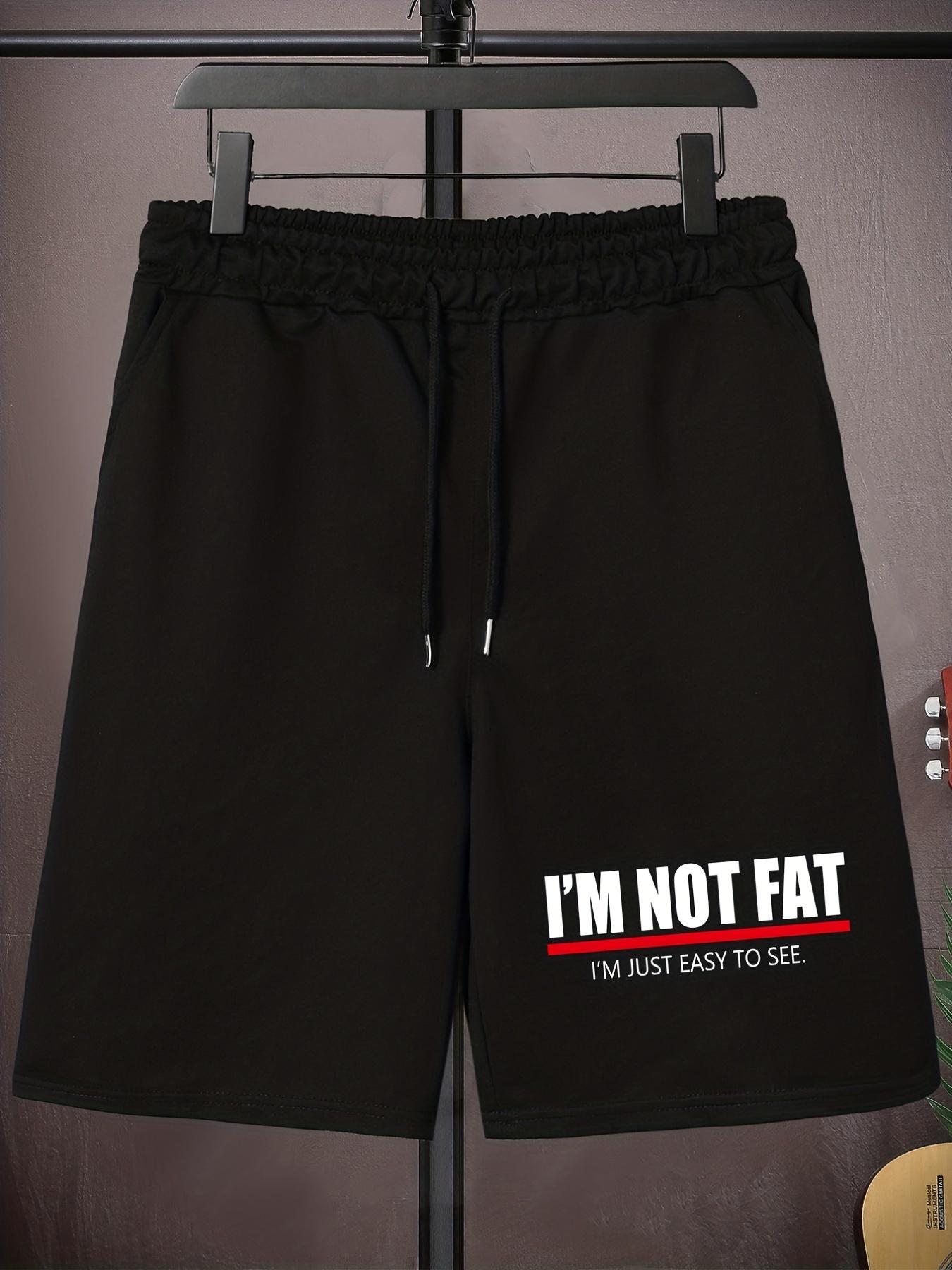 Men'S Oversized Print Drawstring Solid Color Sports Shorts with Extra Elasticity for Spring And Summer, Plus Size