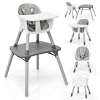 6 in 1 Highchair Gray w/Smooth Top Table