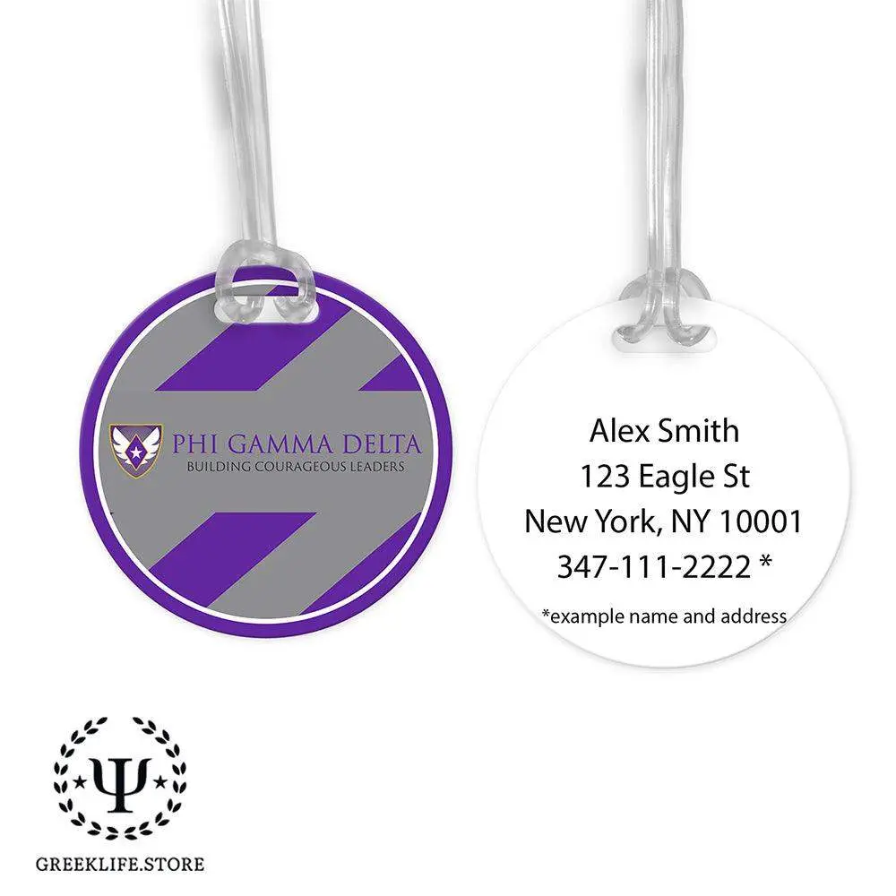Phi Gamma Delta Luggage Bag Tag (round)