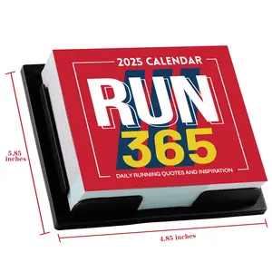 Desk Calendar 2025, JAN 2025 - DEC 2025, 2025 Runner's Daily Desk Calendar, Page a Day Calendar, Calendar with 365 Running Quotes, Desk Calendar for Runners, Daily Calendar for Keeping Track of Your Healthy Life (5.85" x 4.85")