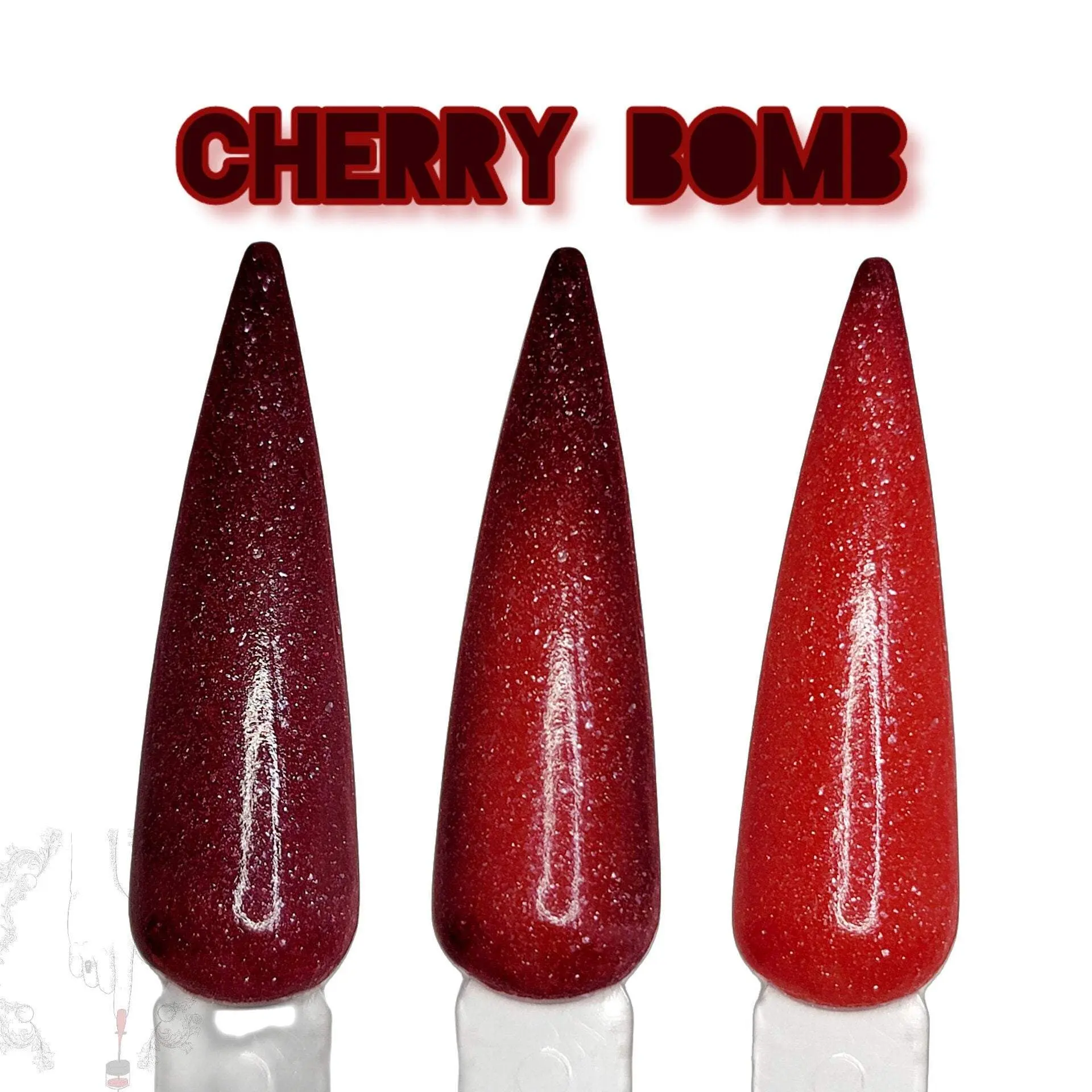 Cherry Bomb | Red Thermal Nail Dip Powder, Color Changing dip powder for nail art