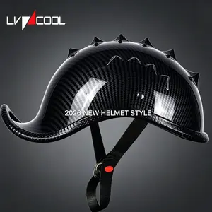 New Motorcycle Helmet for Men and Women, Half Helmet Retro Bike Cap, Lightweight Personalized Riding Gear, Electric Scooter Helmet