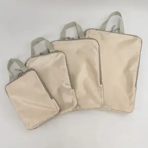 Compression Packing Cubes 4 Pcs Expandable Travel waterproof Organizer Bags