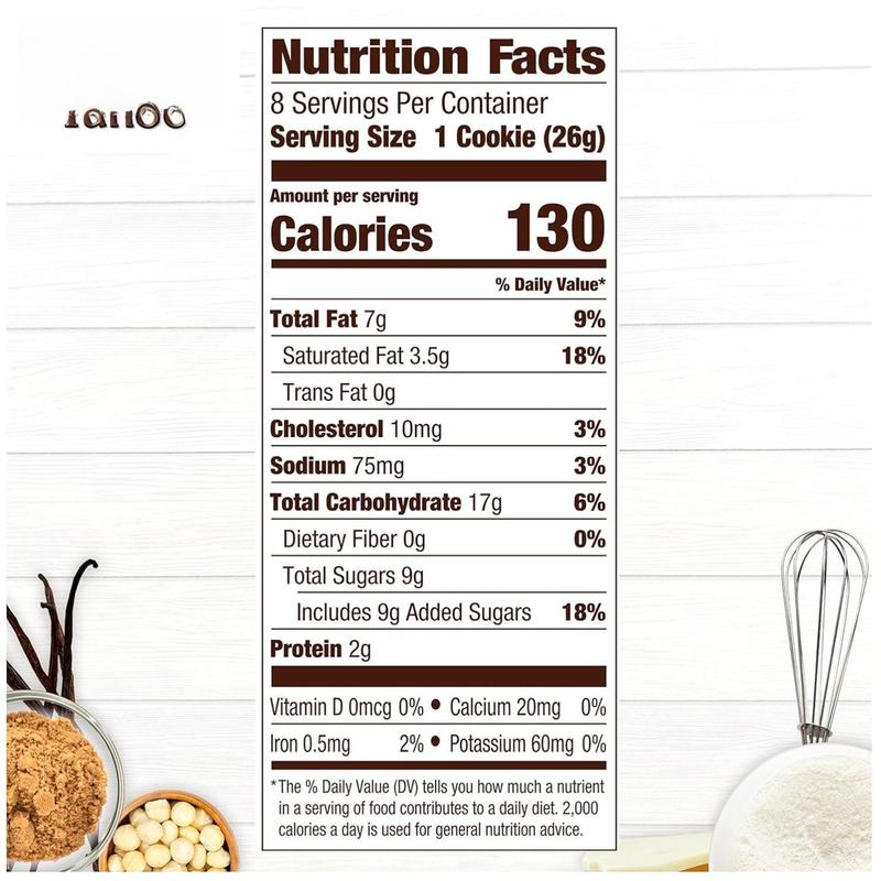 Tahoe Crispy White Chocolate Macadamia Nut Cookies, 7.2 OZ Bag (8 Cookies)