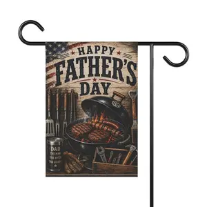 Father's Day BBQ Garden Flag, Dad The Man The Myth The Legend Banner