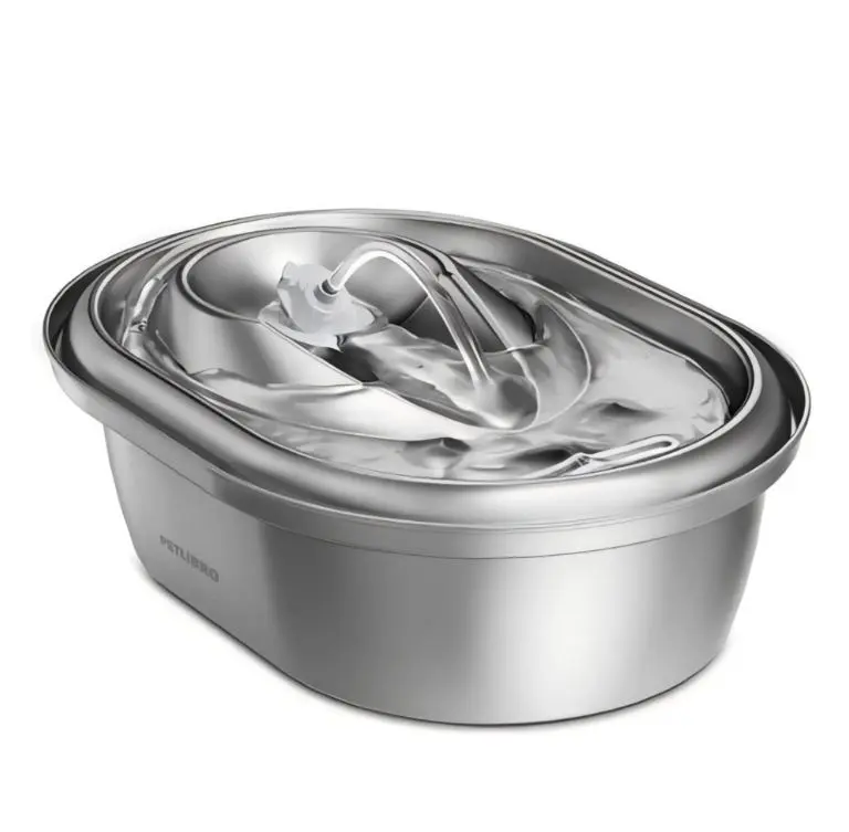 Petlibro 2L Stainless Steel Cat Water Fountain | Automatic Quiet Pet Water Dispenser for Cats & Dogs | Food-Grade, Double Filtration, Easy to Clean