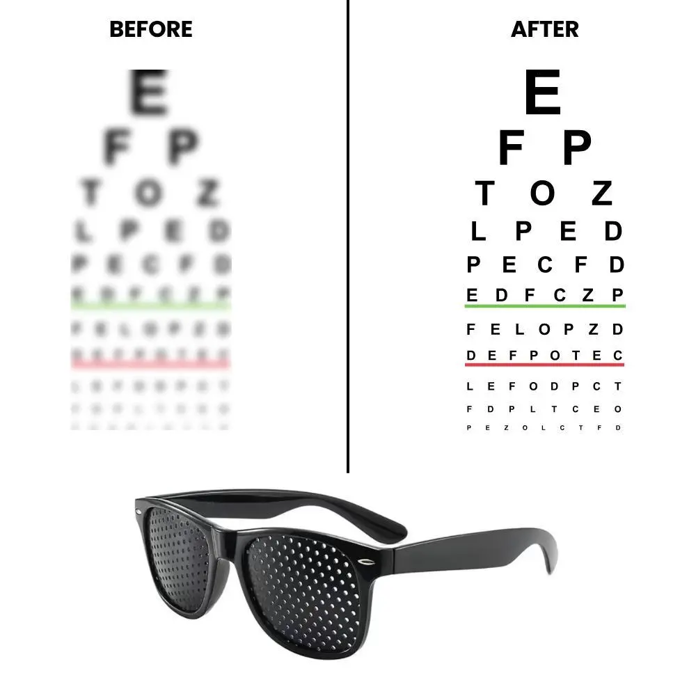Lightweight Unisex Adult Pinhole Glasses UV400 Men Anti Blue Reading Glass Anti-Eyestrain Eyewear Improve Dry Gritty Eyes