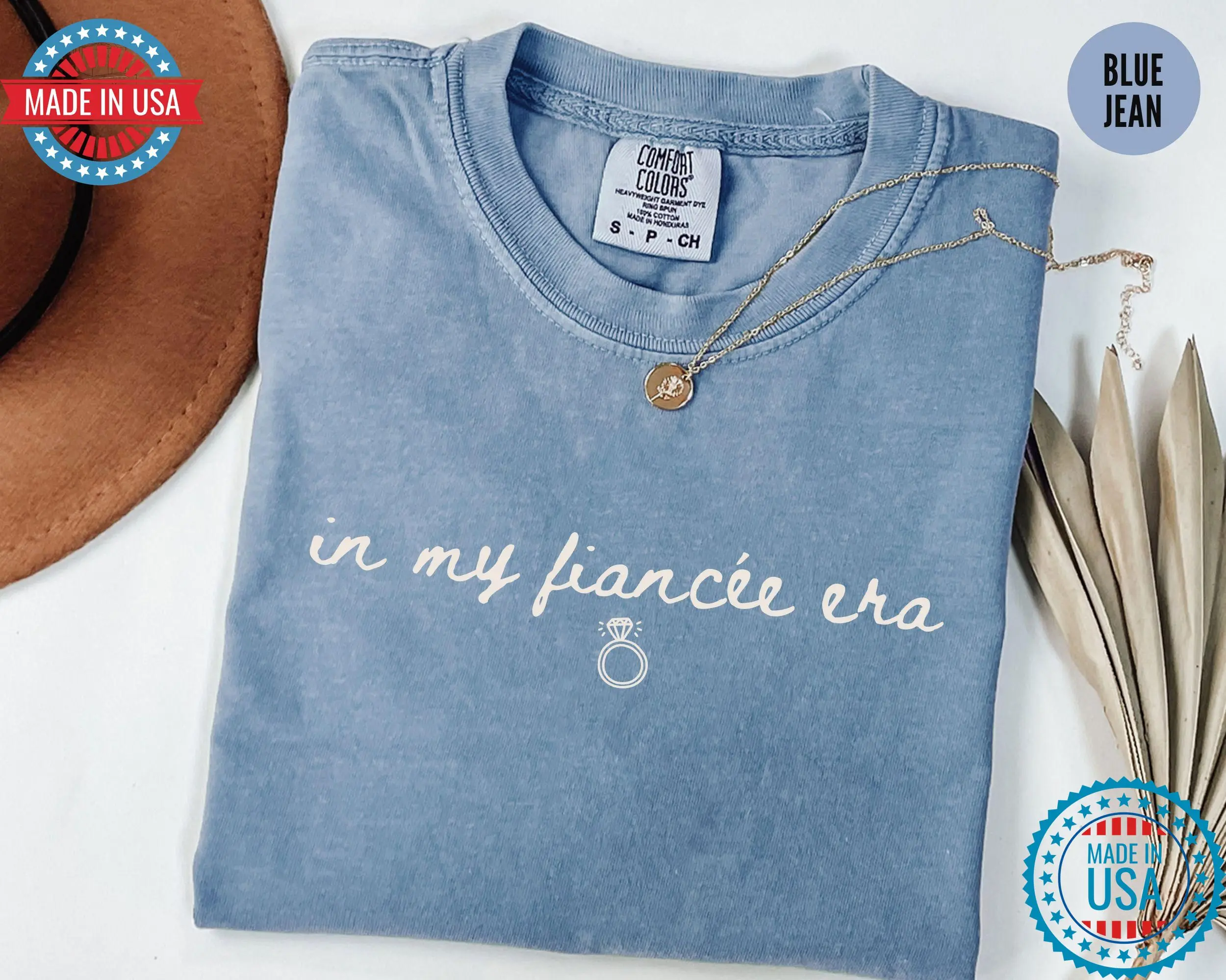 [Sale Up To 50%] Comfort Colors In my Fiance Era TShirt, Engaged Shirt, Future Mrs. Shirt, Engagement Gift, Bridal Shower Bride Shirt, Bachelorette Tee, Graphic Streetwear T-shirt