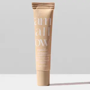 Amallow All Natural Tallow Lip Balm Squeezable Tube - Grass Fed/Finished Beef Tallow + Organic Beeswax & Essential Oils .5 OZ