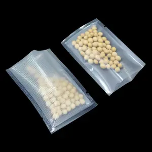 FERENLI 100 Pieces 2.7x3.9 inch (Usable Size 2.4x3.3 inch) Small Vacuum Sealer Bags for Food Storage Open Top Clear Plastic Flat Pouches Bulk Food Packaging Bags with Tear Notch
