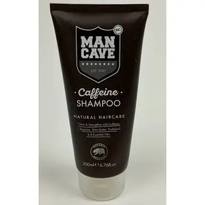 Man Cave Caffeine Shampoo 6.76 Oz - Natural Haircare for Men, Invigorating Formula for Thicker Hair, Strengthens & Revitalizes Hair - Perfect Gift for Him, Sulfate-Free & Paraben-Free, Cruelty-Free Hair Care