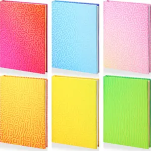 6 count Stretchable Book Cover  Fabric Book Covers Colorful  Book Protector Washable  Protective Textbook Cover for Hardcover Textbooks up to 9 x 11 in (Funny )