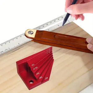 Carpentry Angle Finder Fast-Positioning High Hardness Bevel Block Gauge Aluminum Alloy Measuring Block Angle Finder DIY