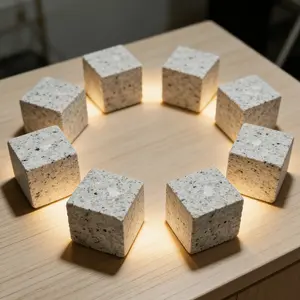 Natural Polished Marble Paperweight, 5cmx5cmx5cm, Practical Desk Ornament, Cool Touch, Machine Cut, Beautiful Bookshelf Decor