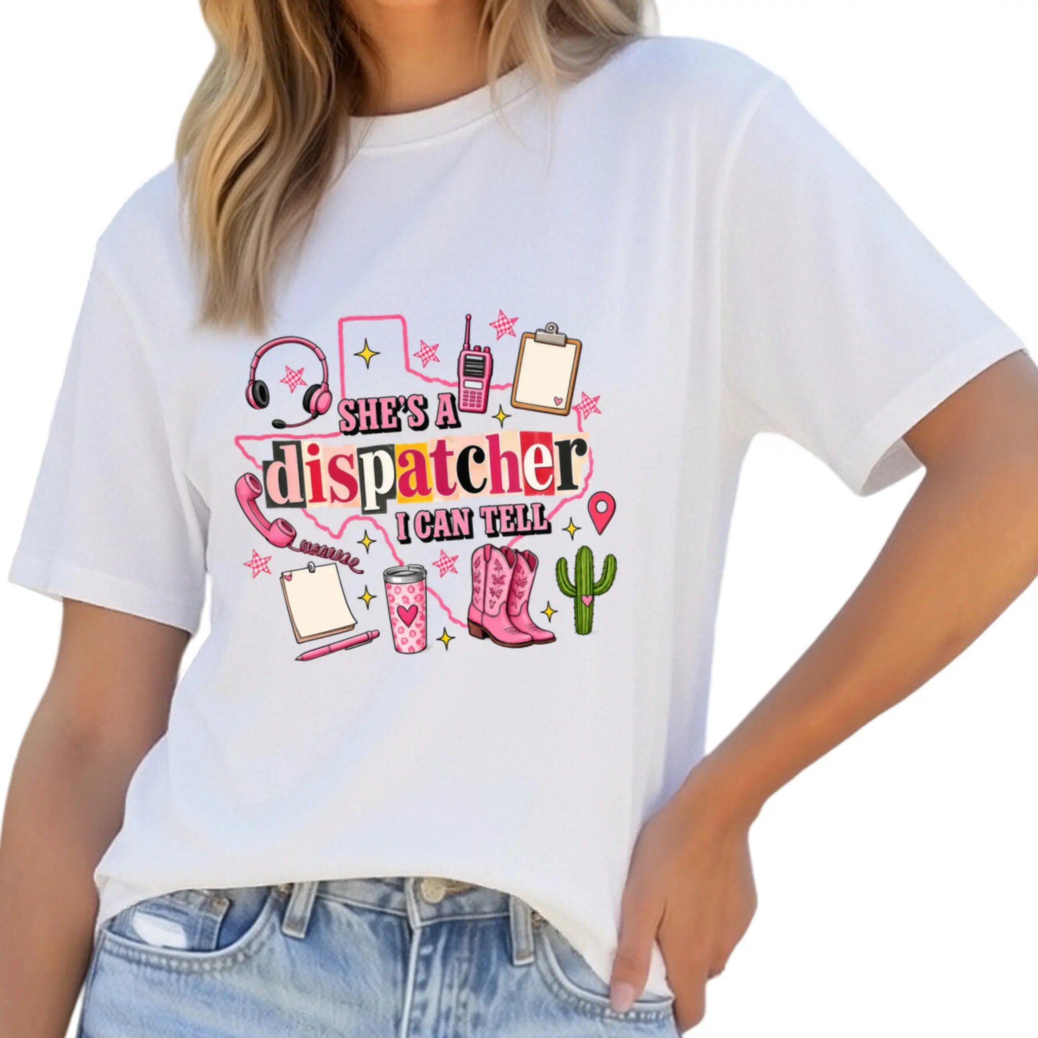 She's A Dispatcher I Can Tell Shirt, Western Dispatcher Tee, 911 Dispatcher Gift, Emergency Dispatch Shirt, Telecommunicator Tee