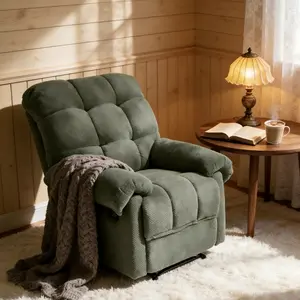 Dark Gray Recliner Chair, Overstuffed Armchair, Manual Recliner, Living Room Seating, Reading Chair, Padded Footrest, Home Theater Seating, Ergonomic Lounge Chair, Soft Fabric Recliner, Furniture.