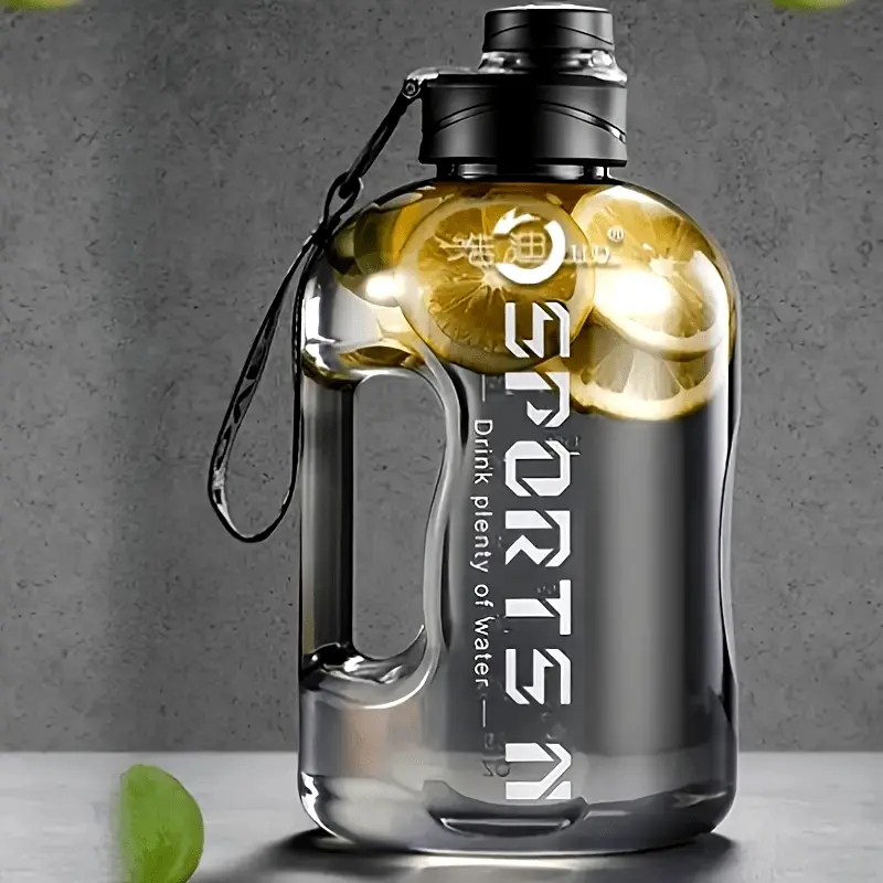 1pc 57.48oz Leak-Proof Sports Water Bottle with Handle, Durable PC Material, Large Capacity, Precise Measurements, Outdoor Activities, Fitness, Workout Water Bottle, Cycling, Sports Drinking Bottle, Travel Water Bottle
