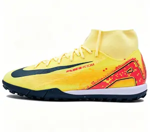 Nike Mercurial TF Rubber Sole Turf Soccer Shoes for Men in Yellow Trending Shoes, House White Official Shoes to Get / Maison Mihara