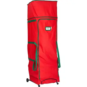 HOLDN’ STORAGE Rolling Christmas Tree Storage Bag with Wheels XXL - Fits Up to 12 Feet Artificial Tree, Heavy Duty Durable 600D Extra Large Tree Storage Bag - Tree and Garland Bag.