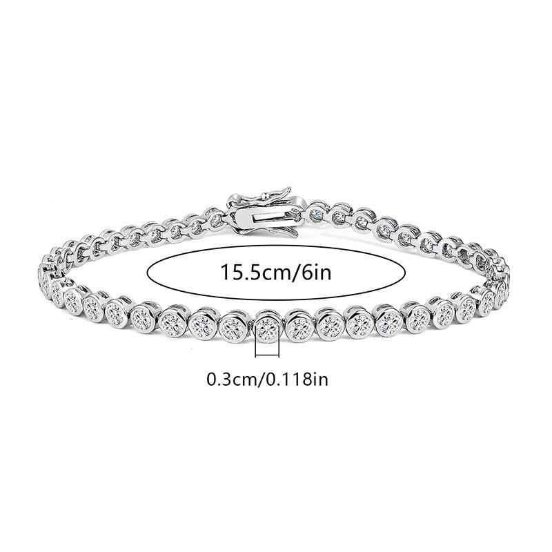 D VVS1 Round Moissanite Tennis Bracelet 3mm4mm5mm 925 Sterling Silver Tennis Stackable Bracelets for Women Men Jewelry D VVS1 Round Moissanite Tennis Bracelet 3mm4mm5mm 925 Sterling Silver Tennis Stackable Bracelets for Women Men Jewelry