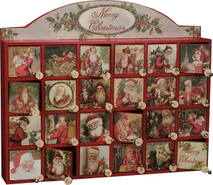advent countdown calendar :: vintage santa