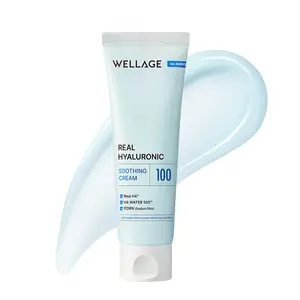 Wellage Real Hyaluronic Soothing Cream 80ml (2.70 fl.oz)  | Hyaluronic Acid, PDRN, Panthenol, Skin Barrier, Moisturizer, Korean Skincare