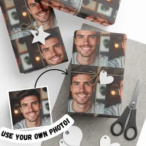 Custom Wrapping Paper Rolls, Personalized Gift Wrapping Rolls with YOUR Designs or Photos, Custom Gift Paper, Face Paper, Funny Gift Wrap