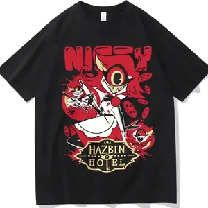 Hazbin  el Niffty Design T-shirt Man Woman Harajuku Short Sleeve O-neck Casual Shirt Gift MK9