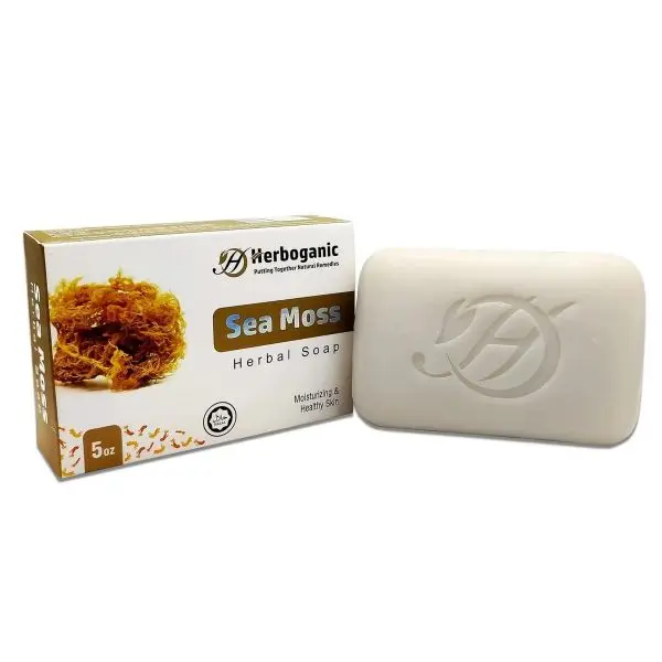 Sea Moss Herbal Soap (5oz) - 100% Natural, Skin Rejuvenation & Mineral-Rich Moisturizing Soap