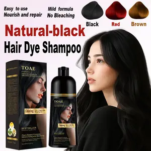 TOAE Ammonia-Free Semi Permanent Hair Color Shampoo – Wash, Dye & Condition in One Viral 3-in-1 Hair Dye Shampoo, Quick Color for Men & Women