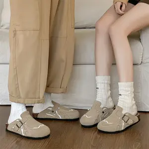 Thick-soled New Shoes Bag Head Half Slippers One Pedal Retro Soft-soled Non-slip Soles