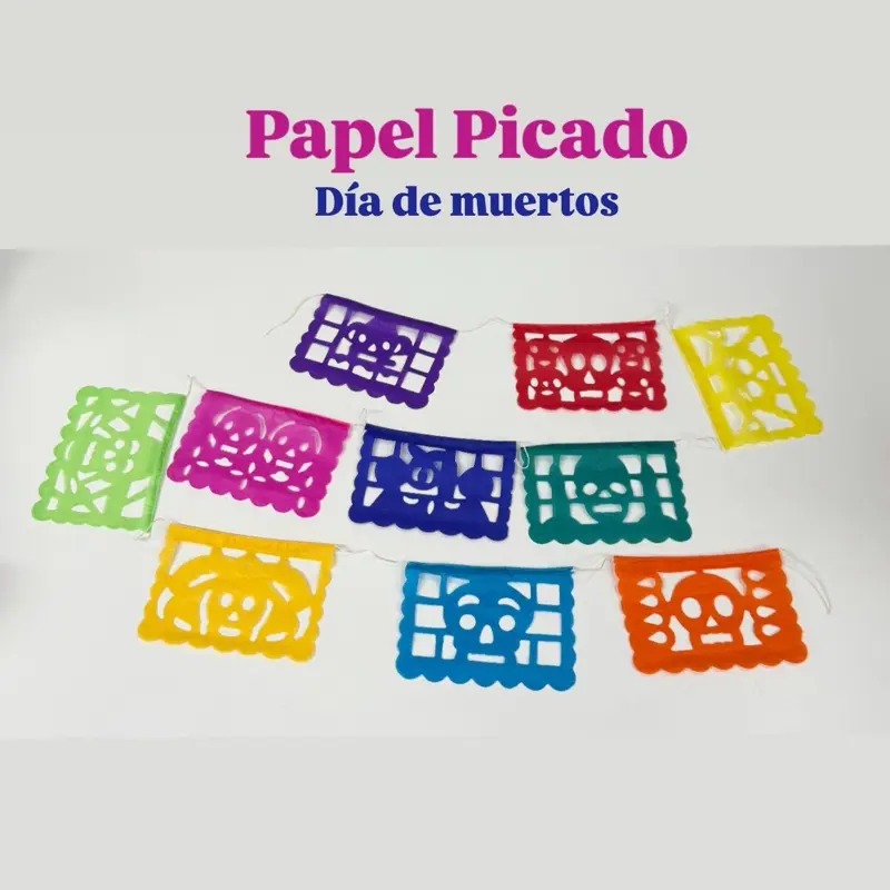 Mini Papel Picado- Día De Muertos