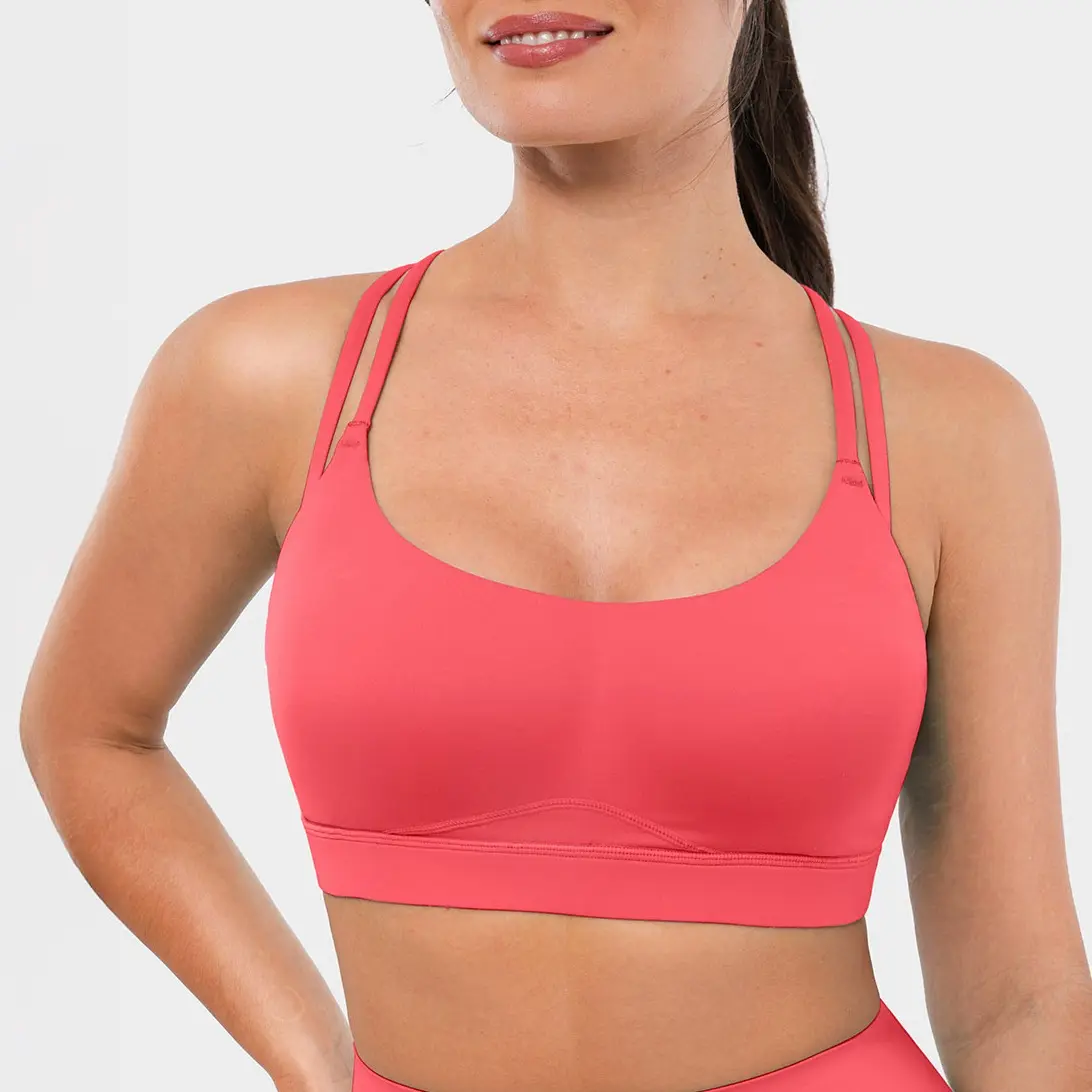 Sports Bras-Light Red