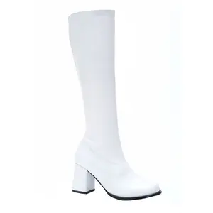 Women's White Gogo Costume Boots