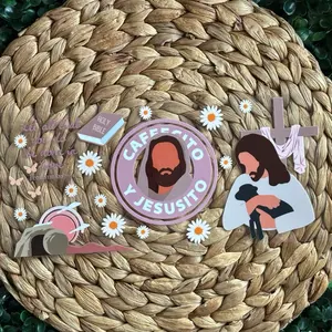 Cafecito y Jesusito UVDTF Cup Wrap 16oz Ready To Apply Drinkware Accessory