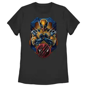 Women's Marvel: Deadpool & Wolverine Claw Pose Portrait T-Shirt