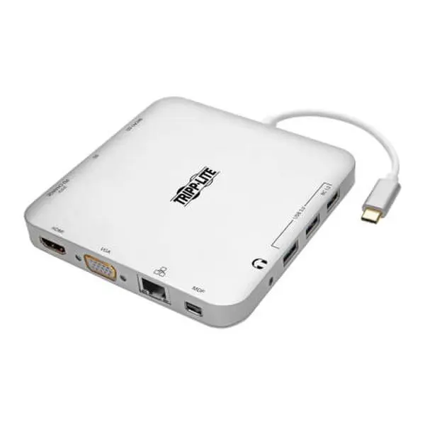 Tripp Lite U442-DOCK2-S 3.5 m 4K USB C Docking Station with USB Hub mDP HDMI VGA GbE PD Charging