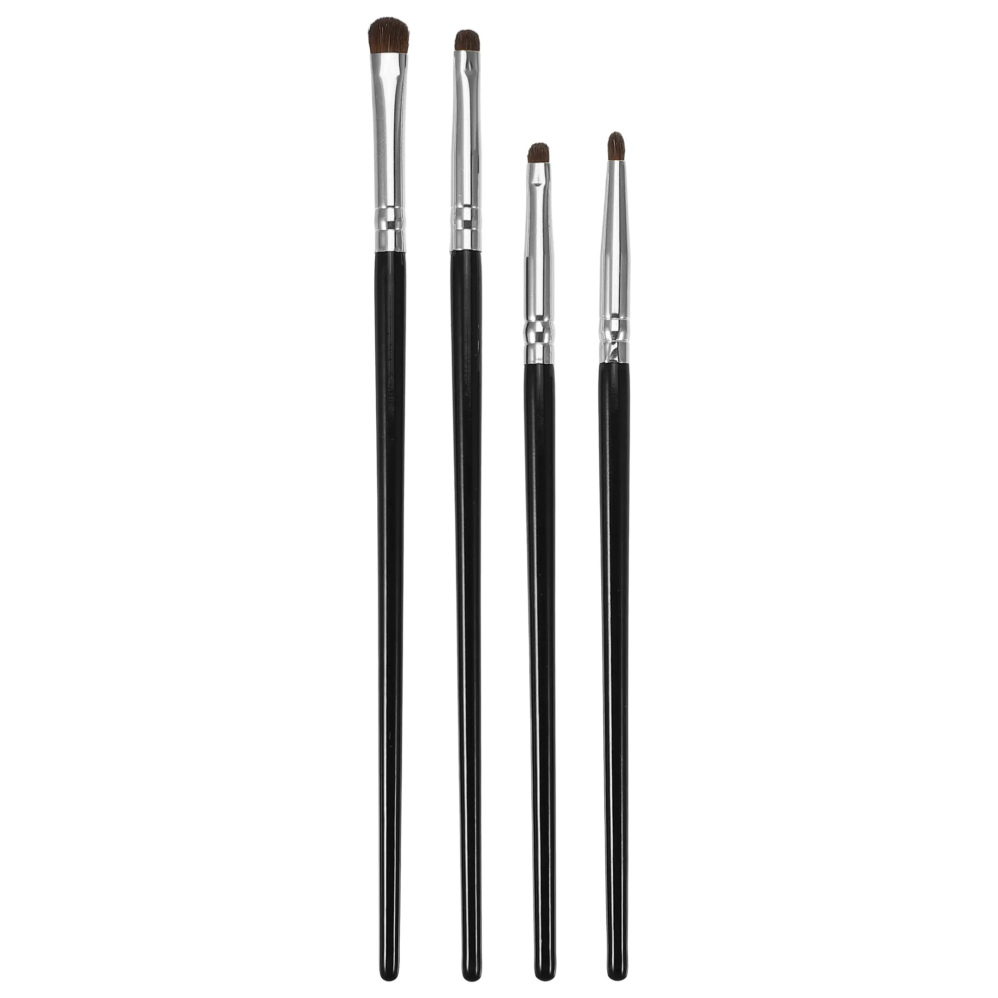 VOCOSTE 4pcs Makeup Brush Set, Face Concealer Brush, Eyeshadow Smudger Brush, Highlighter Concealer Brush, Wooden Handle Smudger Brush